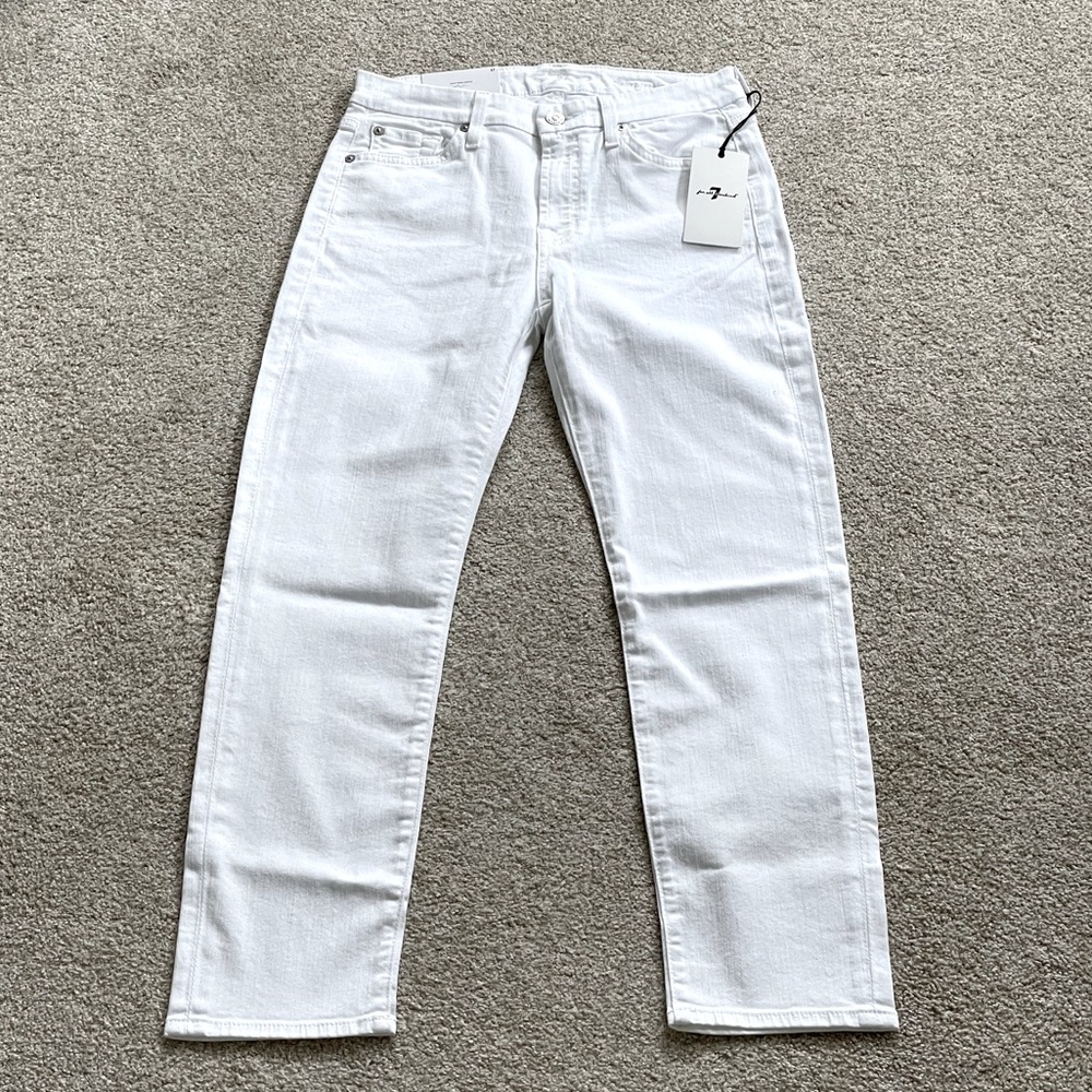 NWT - 7 For All Mankind Women’s Kimmie Crop - Form Fitted Skinny Jeans Size 27